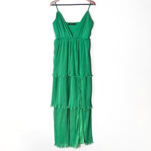 House of Harlow Sleeveless Maxi Dress Tiered Size Medium Elegant Flowy